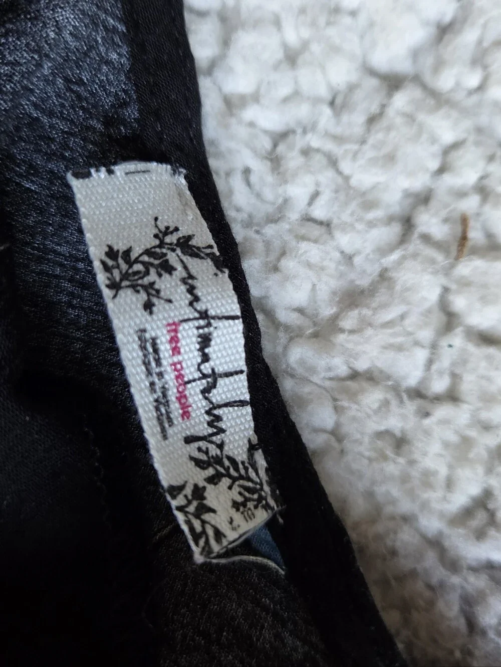Free People Cami Top XL Black Floral Lace-Up